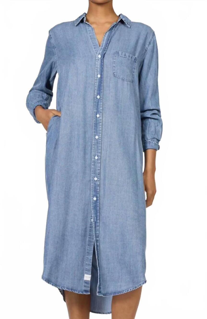 NEW DEAR JOHN DENIM galina shirt dress in imperial blue